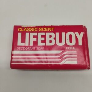 Brand New Unopened 1992 Lifebuoy Coral Classic Scent Bar Soap USA Lever Brothers
